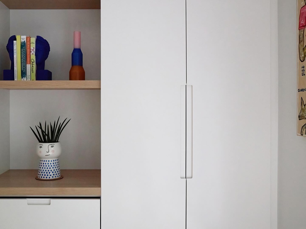 Cabinetry and shelving detail, luxury renovation and interior design by Martire Custom Homes