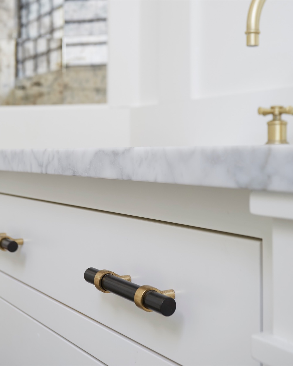 Hardware detail, luxury renovation and interior design by Martire Custom Homes