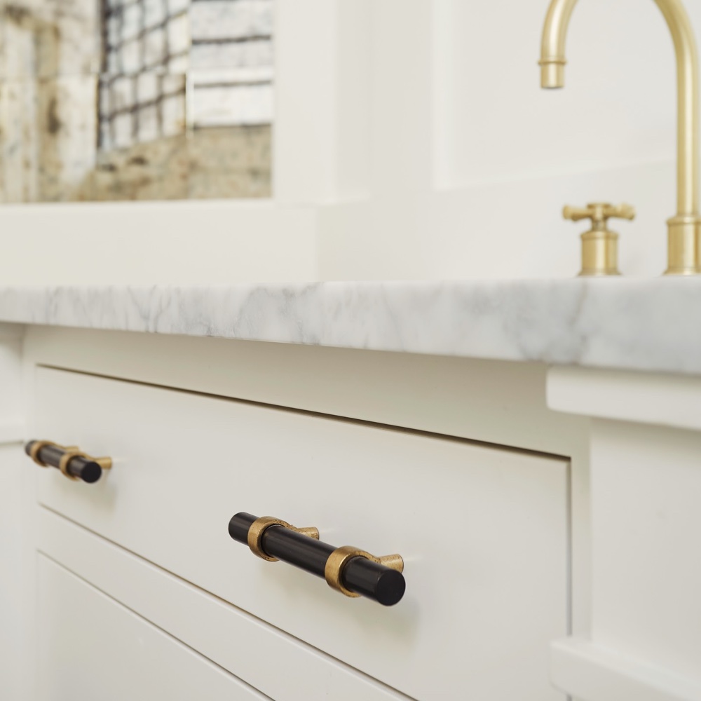 Hardware/materials detail, luxury renovation and interior design by Martire Custom Homes