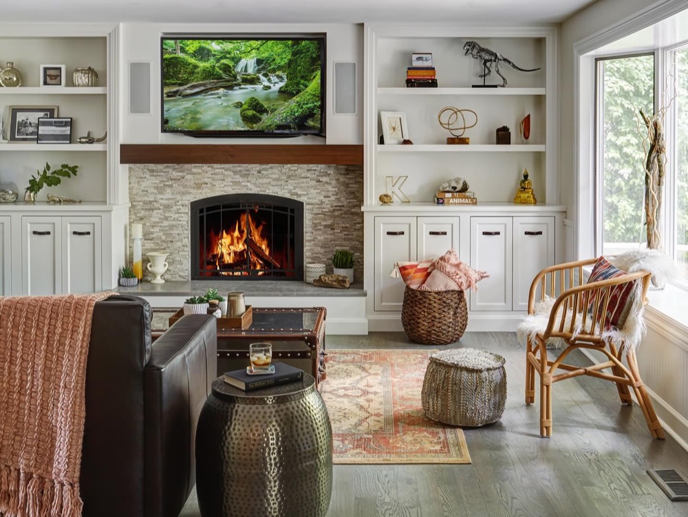 Living room, luxury renovation and interior design by Martire Custom Homes