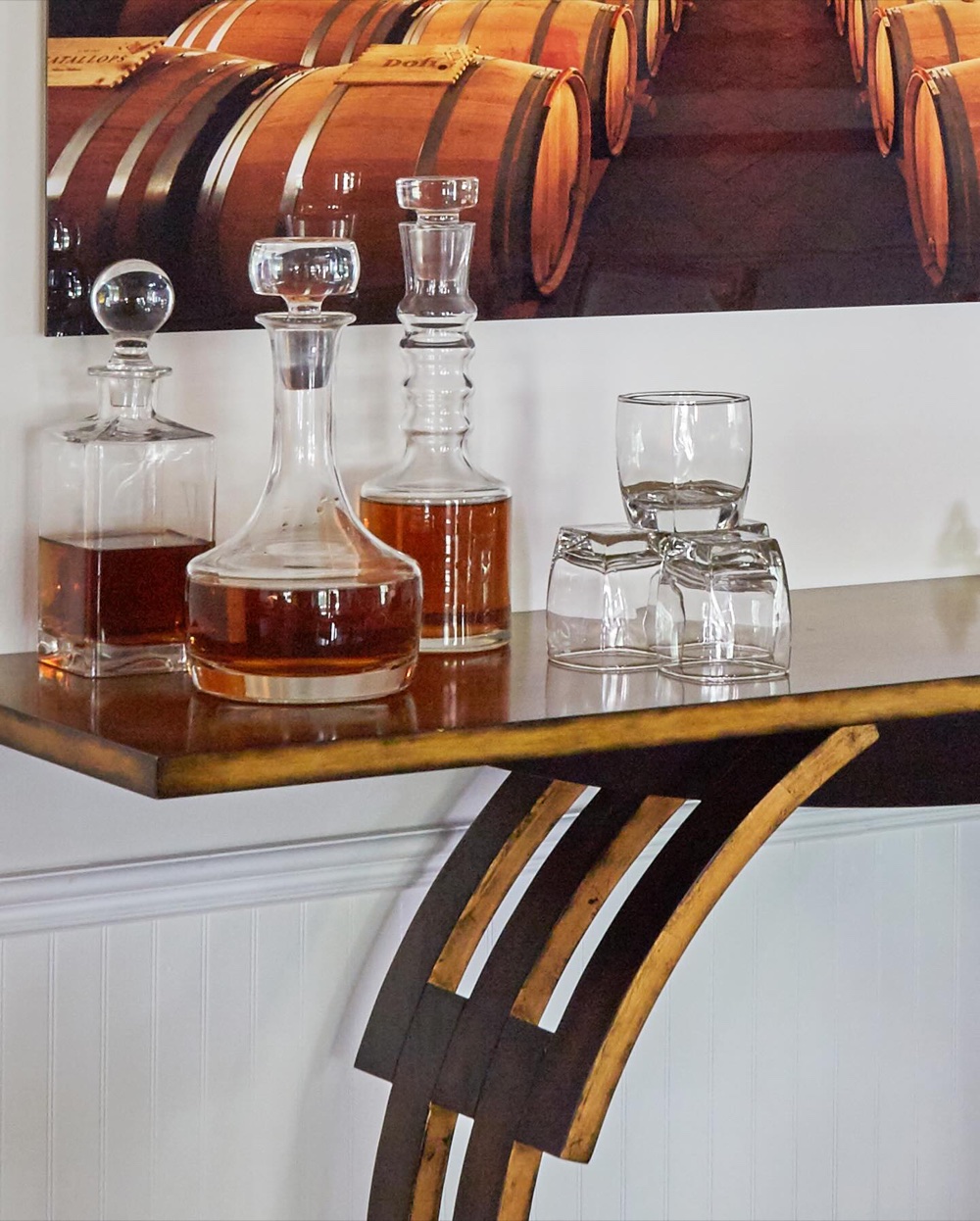 Materials / bar vignette, luxury renovation and interior design by Martire Custom Homes
