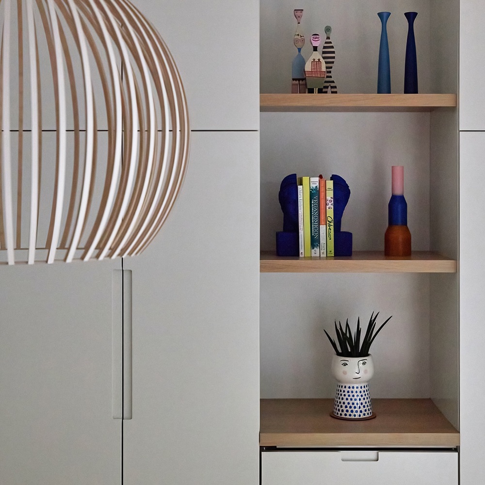 Millwork-shelving detail, luxury renovation and interior design by Martire Custom Homes