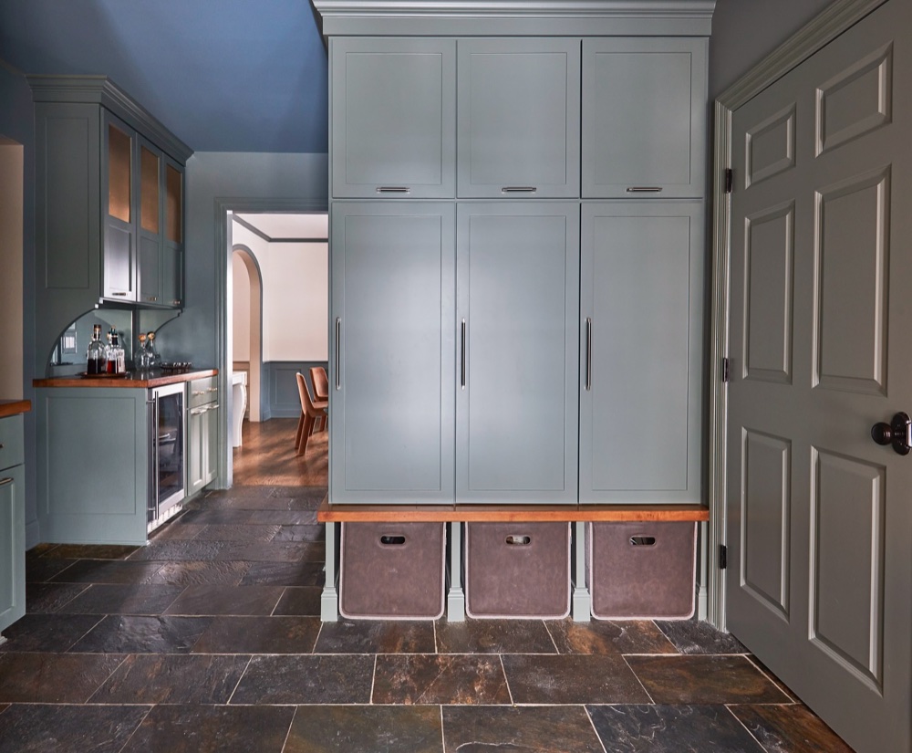 Mudroom dry bar, luxury renovation and interior design by Martire Custom Homes