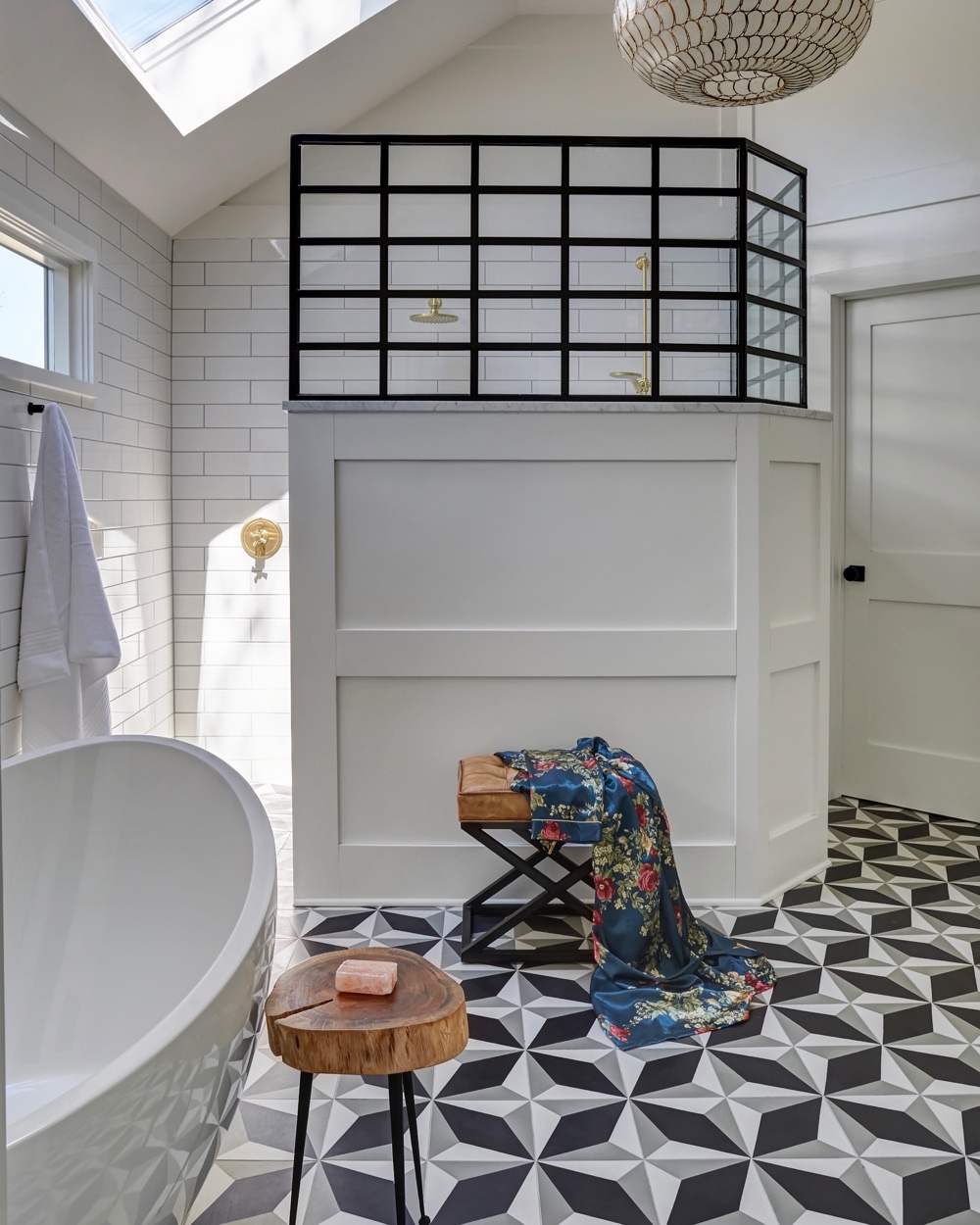 Primary bath, luxury renovation and interior design by Martire Custom Homes