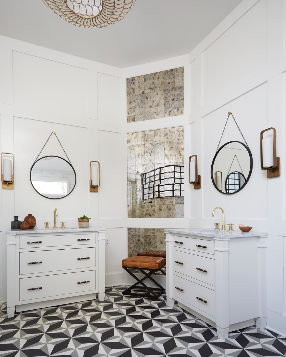 Primary bath, luxury renovation and interior design by Martire Custom Homes